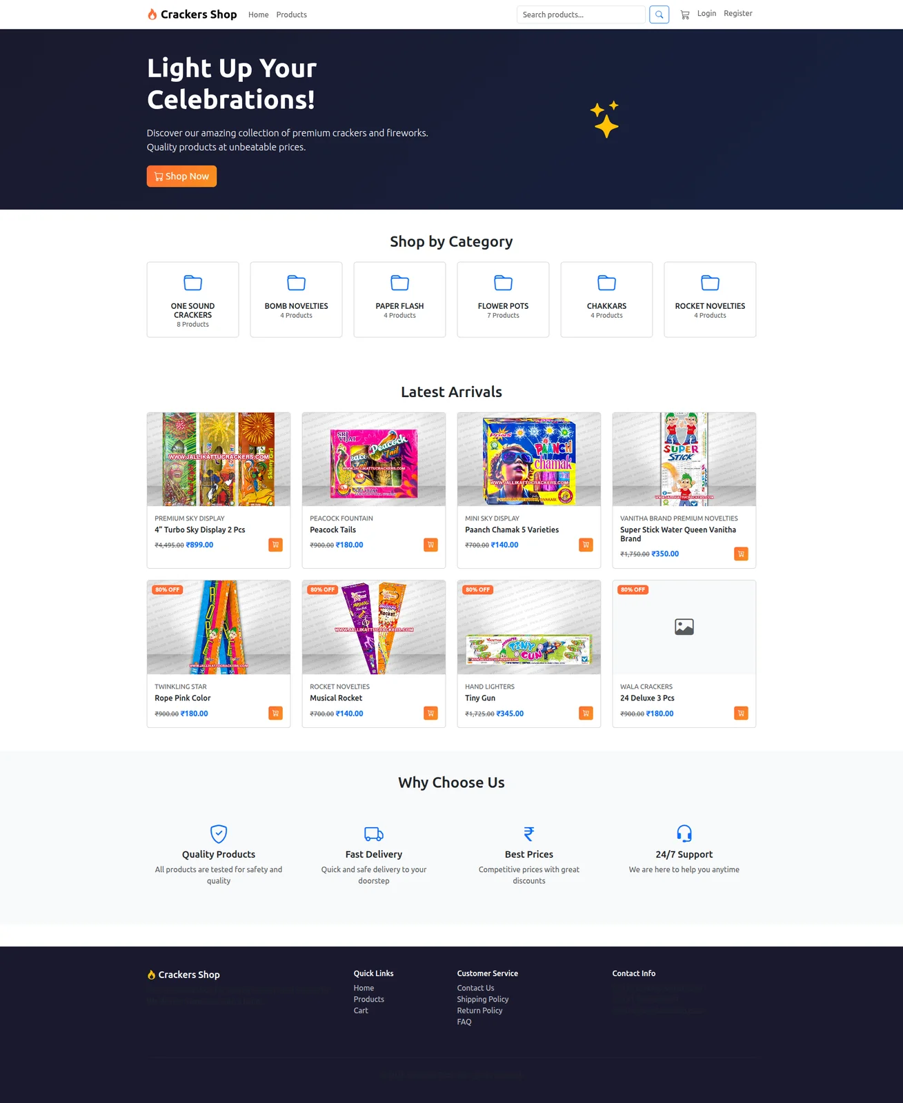 Crackers Shop e-commerce app