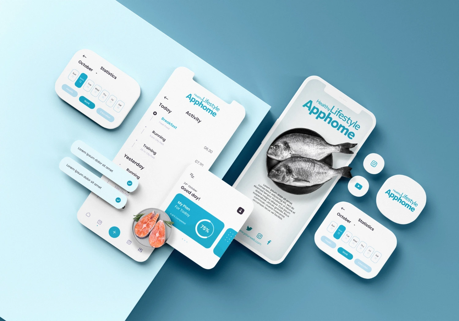 Mobile app running on iOS and Android smartphones